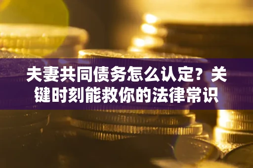 北京夫妻共同债务怎么认定？关键时刻能救你的法律常识