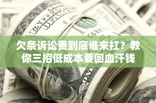 北京欠条诉讼费到底谁来扛？教你三招低成本要回血汗钱